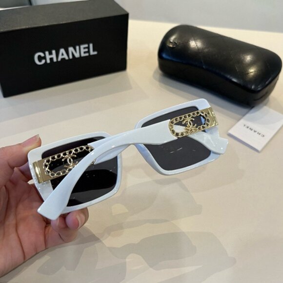 CHANEL Women\'s White Square Sunglasses